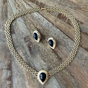 Vintage Trifari necklace and earring set